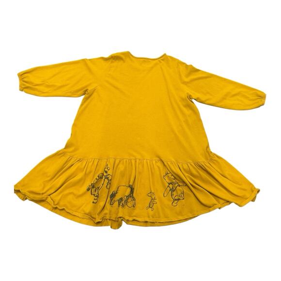 Disney Winnie the Pooh and Pals Mustard Yellow 2X Drop Waist 3/4 Sleeve Dress - Picture 11 of 11
